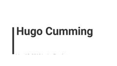 Video: Hugo Cumming